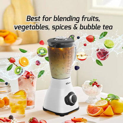 Professional High Power Blender, Bubble Tea Blender, Commercial Blender with Glass Jug 1200W (PPBL800)