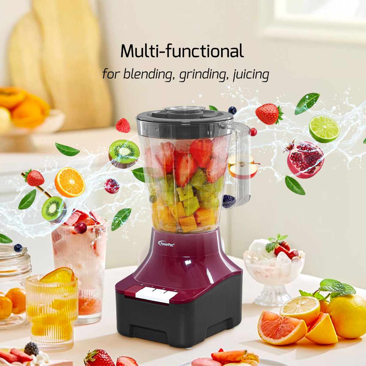 2 IN 1 Blender For Grinding 0.5L & Blending 1.5L (PPBL900)