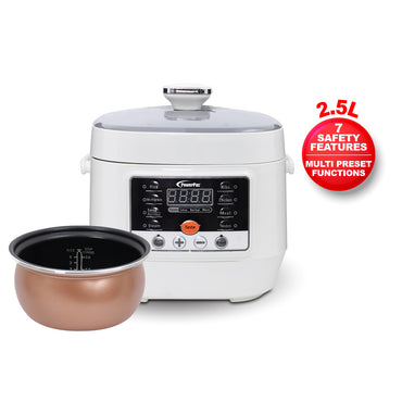 2.5L Electric Pressure Cooker, 7 Safety Features & Multi Preset Functions (PPC295)