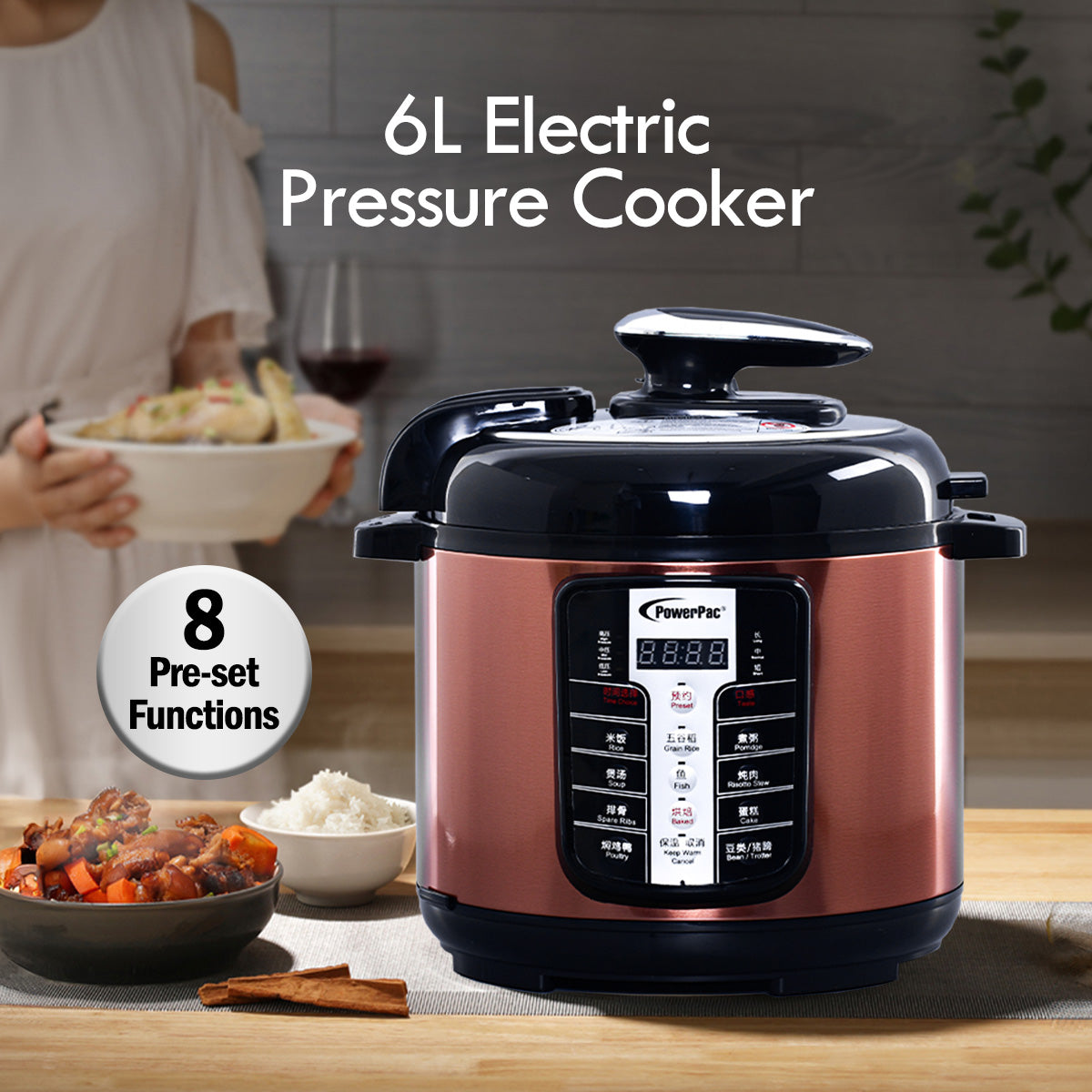 6L Electric Pressure Cooker 6.0L (PPC611)