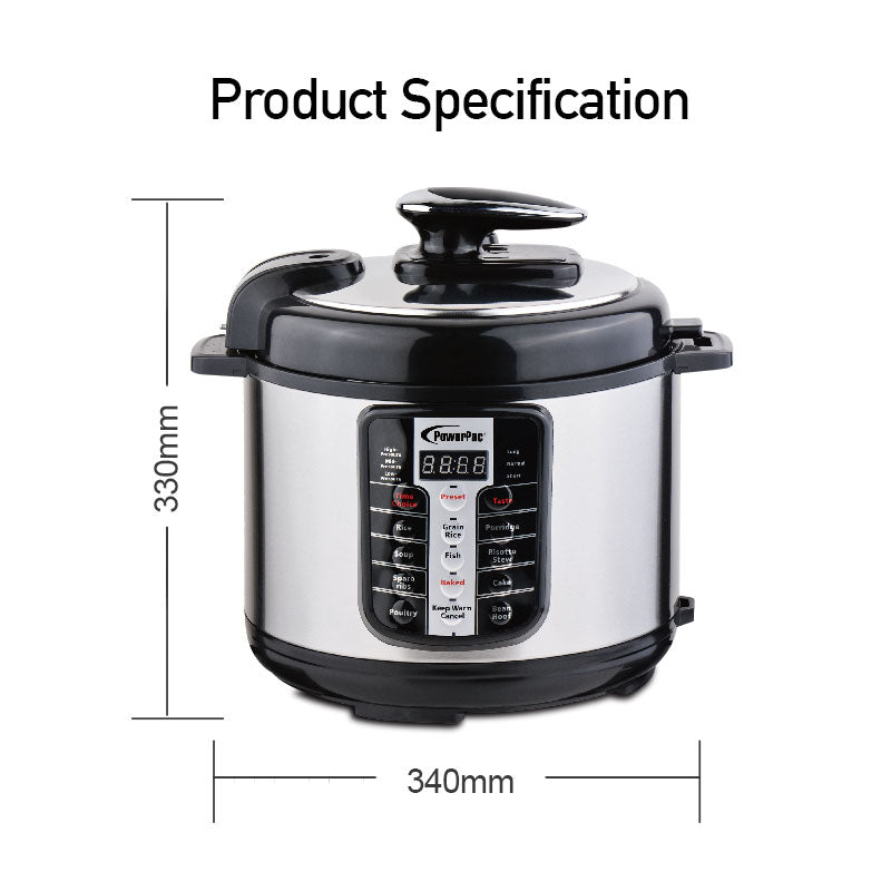 6L Electric Pressure Cooker 6.0L (PPC611) - PowerPacSG