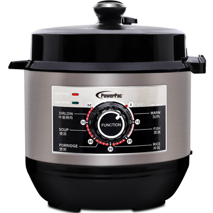 6.0L Electric Pressure Cooker, 7 Safety Features & Multi Preset Functions (PPC622)