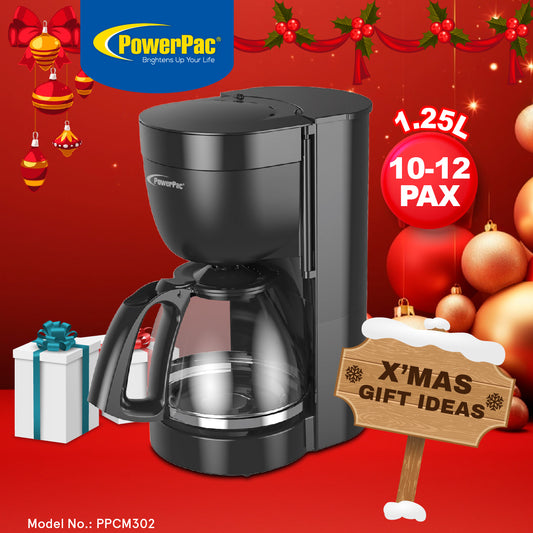 1.25L Coffee Maker with Drip Style Coffee Machine (PPCM302)