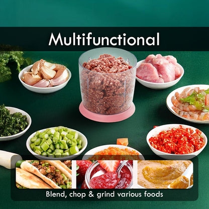 Electric Food Chopper, Food Preparation with Safety Lock Switch (PPCP613)