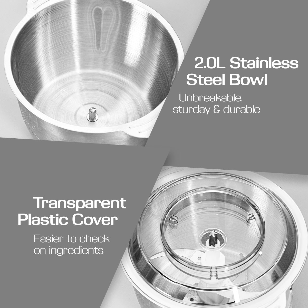 Food Chopper 2.0L with Safety Lock Switch (PPCP713)