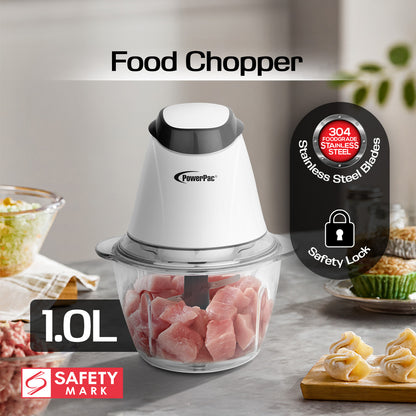 Food Chopper, Food Preparation 1L with Safety Lock Switch (PPCP813)