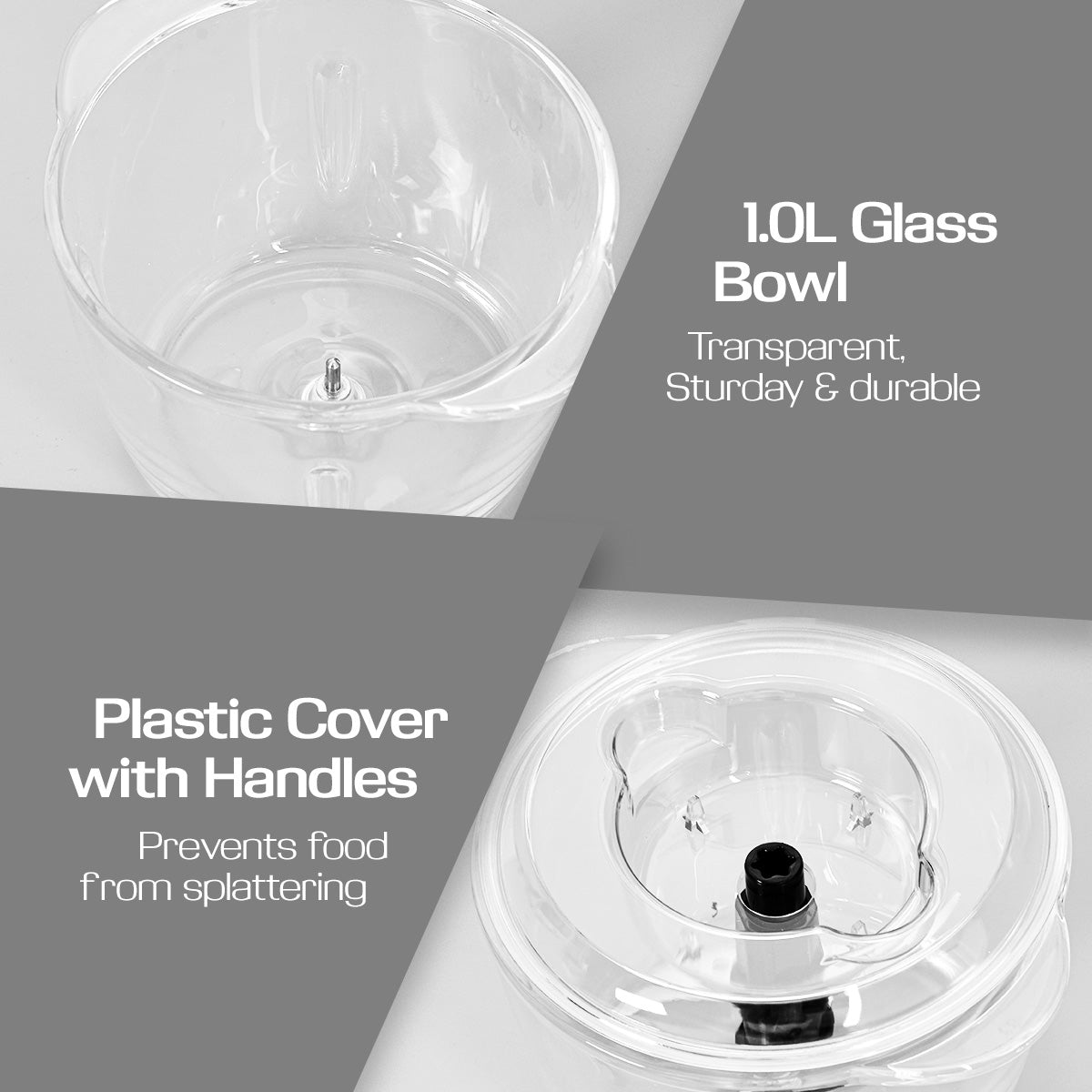 Food Chopper, Food Preparation 1L with Safety Lock Switch (PPCP813)