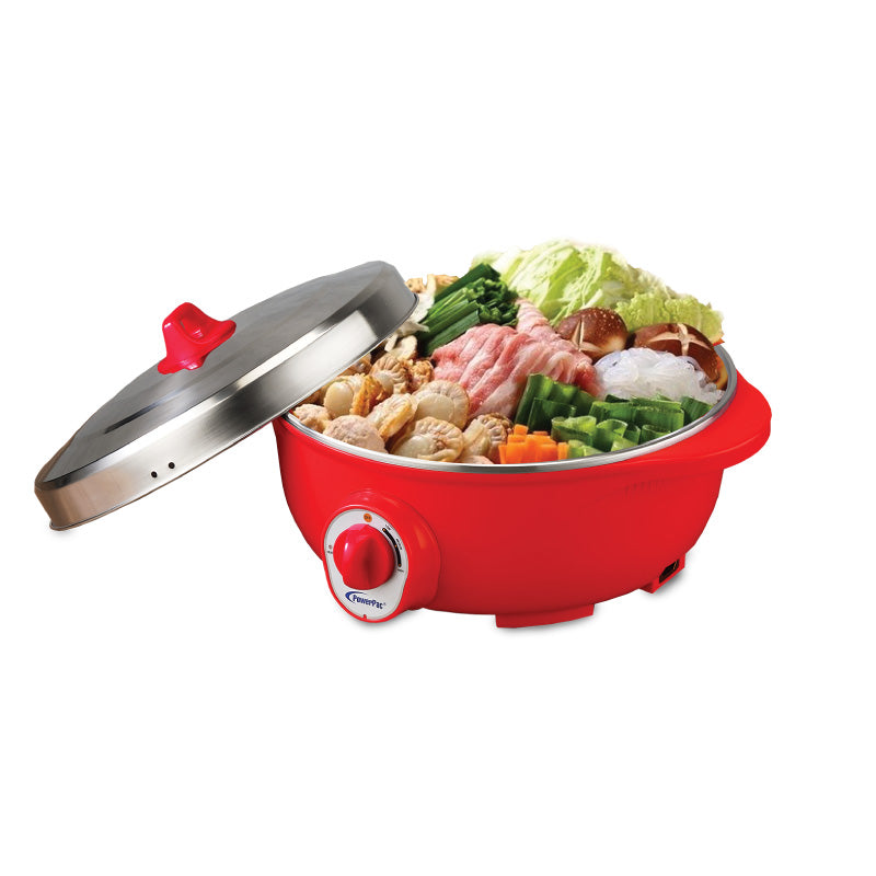 PowerPac 3.5L Electric Wok & Steamboat with 304 S/Steel Inner Pot (PPEC811)