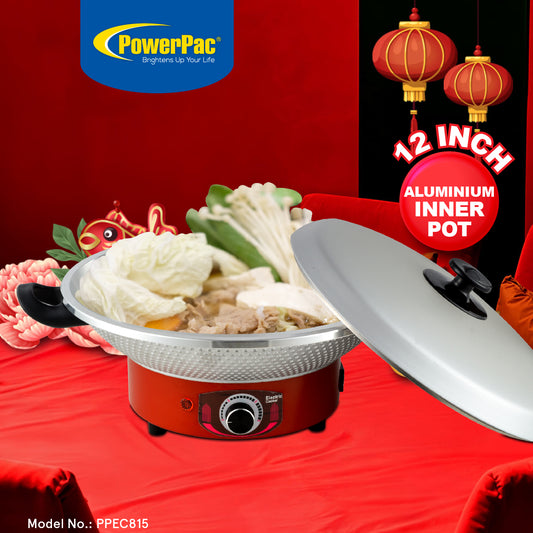 Electric Wok, Steamboat, Multi Cooker, Frying Pan 12 Inch (PPEC815)