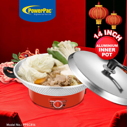 Electric Wok, Steamboat, Multi Cooker, Frying Pan 14 Inch (PPEC816)