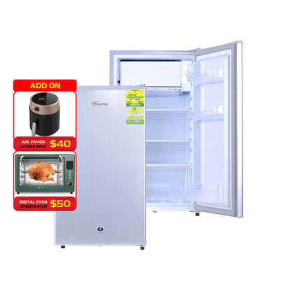 Bar Fridge 105L with Lock (PPF105 Silver)