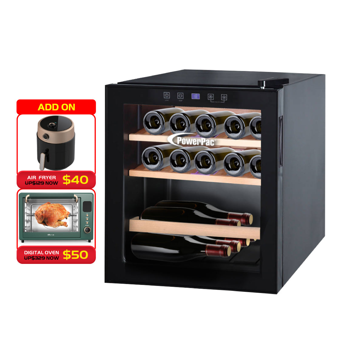 PowerPac PPF15 Wine Chiller 15 Bottles Singapore