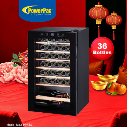 Wine Chiller With Compressor 36 Bottles (PPF36)