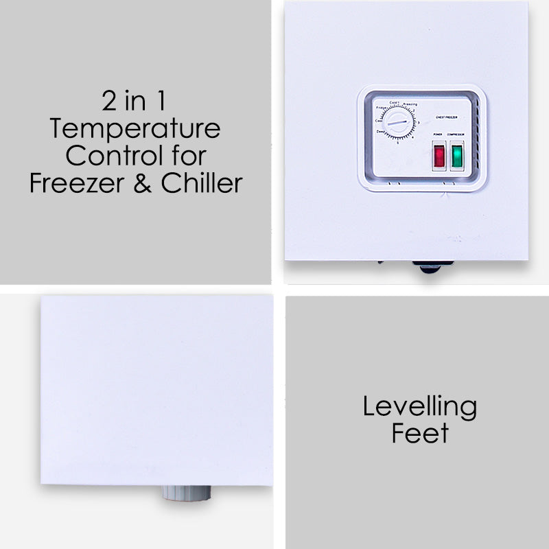 100L Chest Freezer CFC Free, Chiller &amp; Freezer (PPFZ100) Black
