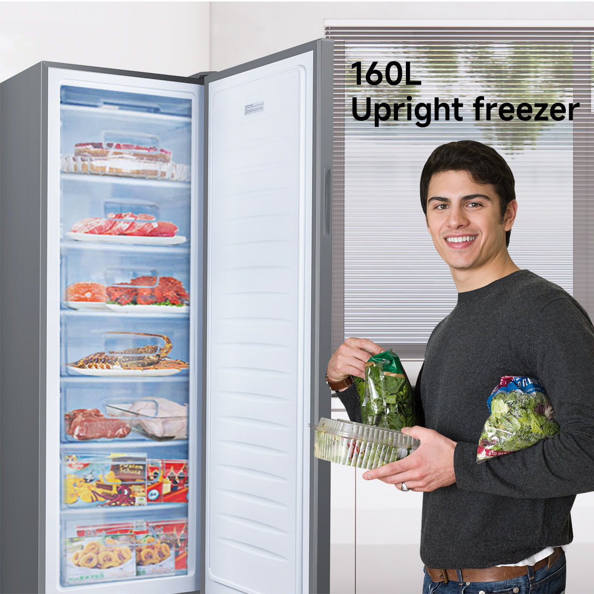 160L Chest Freezer, Upright freezer, Freestanding Freezer 160L (PPFZ160)