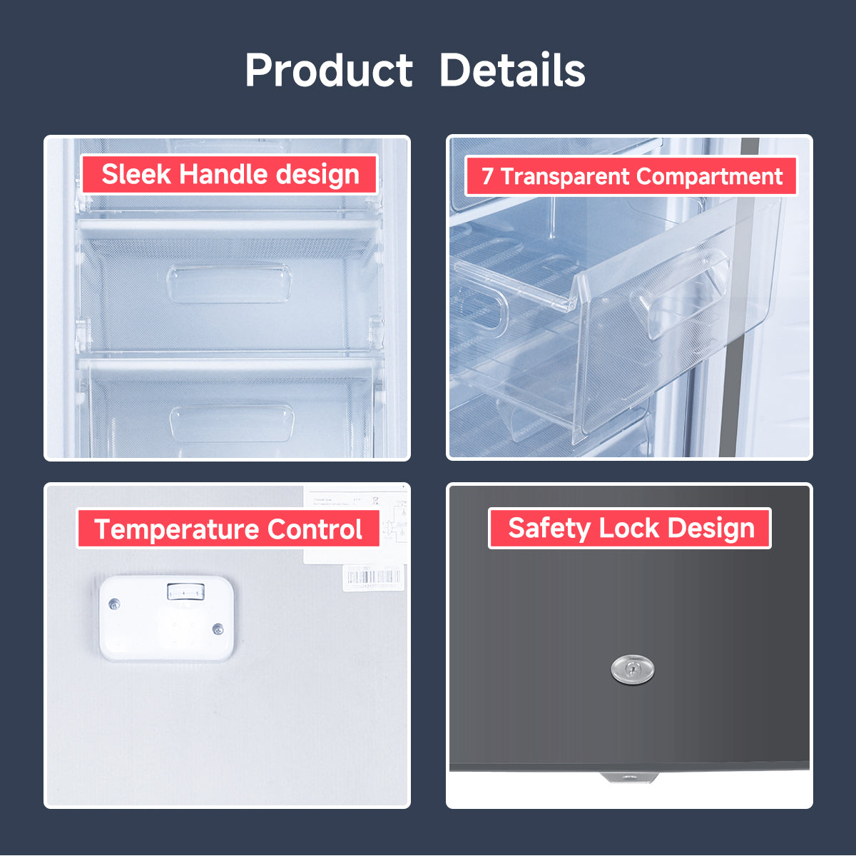 160L Chest Freezer, Upright freezer, Freestanding Freezer 160L (PPFZ160)