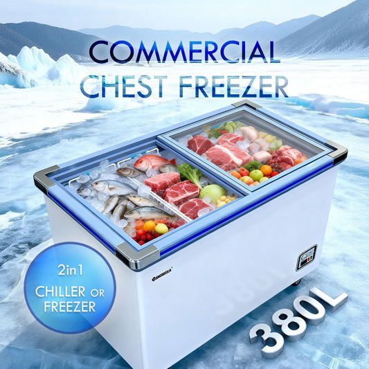 PowerPac 380L Commercial Chest Freezer CFC Free, Chiller & Freezer  (PPFZ400)