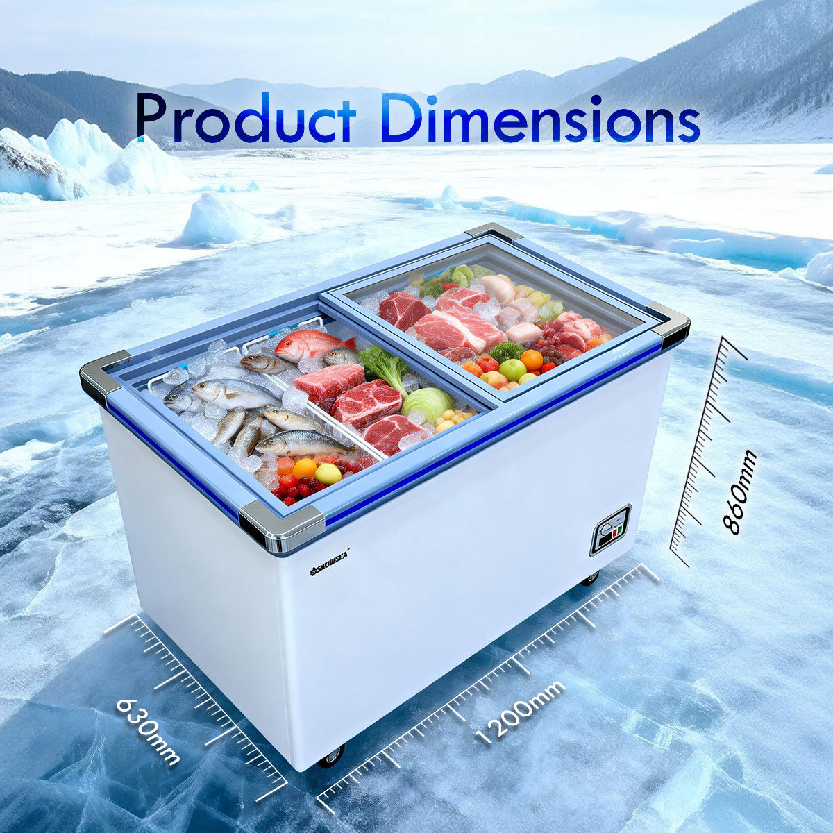 PowerPac 400L Commercial Chest Freezer CFC Free, Chiller & Freezer