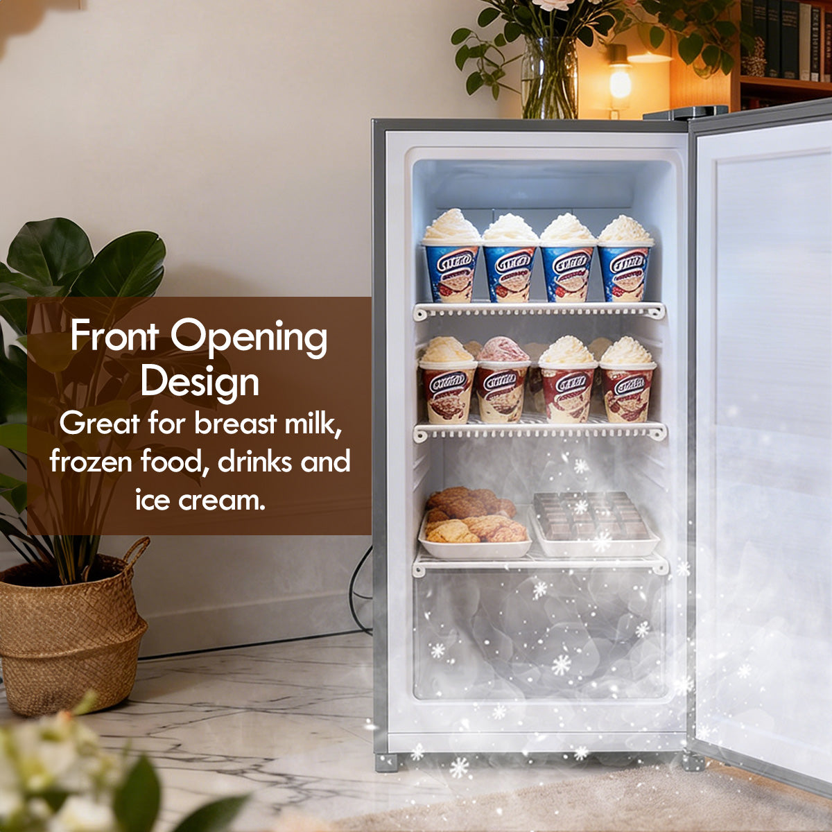 Chest freezer, Mini freezer, Hygienic, Freezer for Breast Milk 60L (PPFZ60)