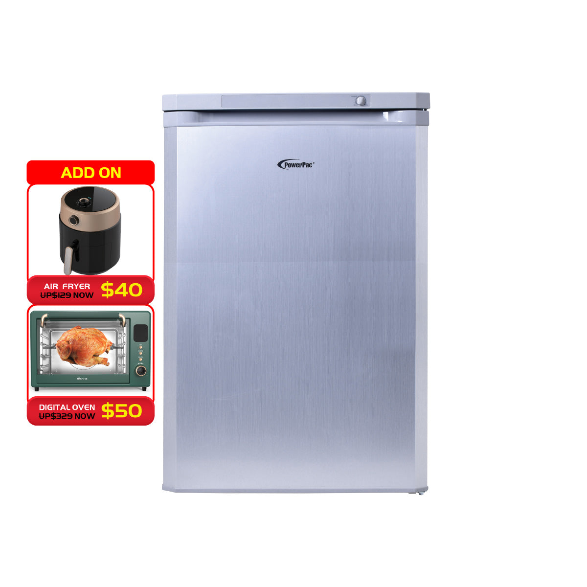 90L Chest, Upright, Freestanding Freezer (PPFZ99) Silver