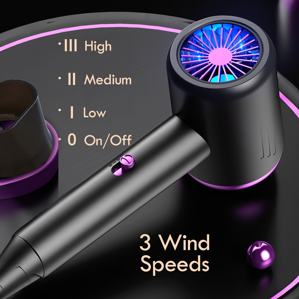 High Speed Hair Dryer, Foldable Hair Dryer, 1300W (PPH1200A) Pink