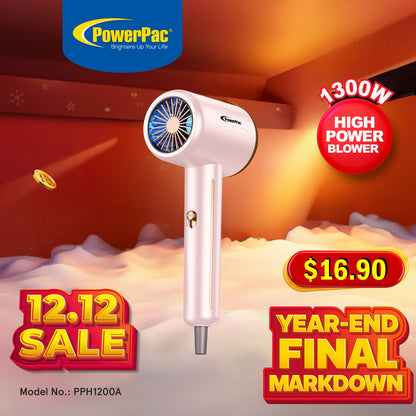 High Speed Hair Dryer, Foldable Hair Dryer, 1300W (PPH1200A) Pink