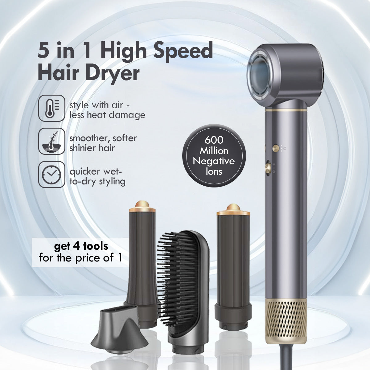 5 in 1 High Speed MULTI-STYLER Hair Dryer (PPH2082) – PowerPacSG