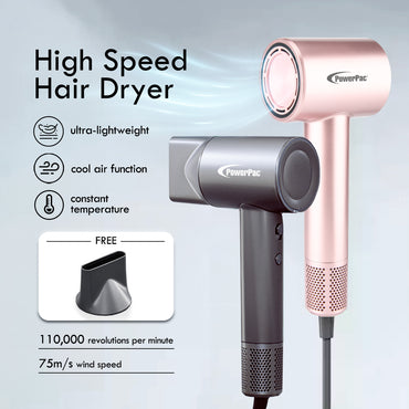 Hair Dryer with cool air, High Speed Hair Dryer, 1600W (PPH2858) PINK