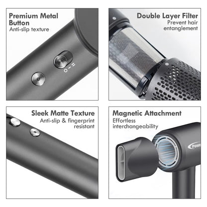 Hair Dryer with cool air, High Speed Hair Dryer, 1600W (PPH2858) GREY