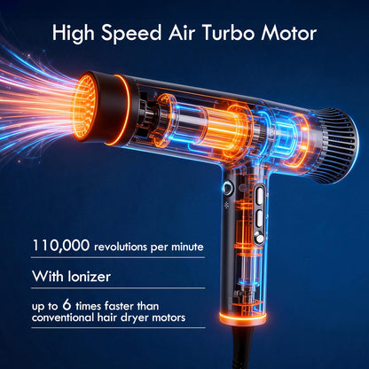 High Speed Hair Dryer with cool air, Ionic Blow Dryer 1800W (PPH2878)