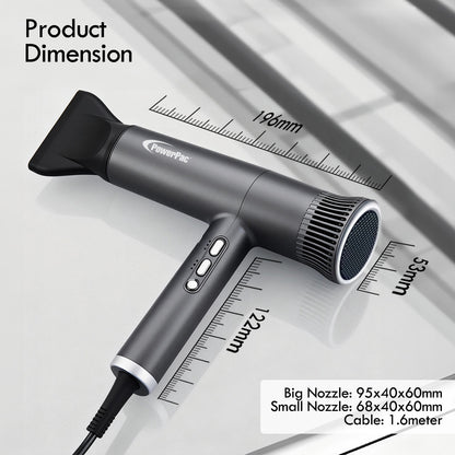 High Speed Hair Dryer with cool air, Ionic Blow Dryer 1800W (PPH2878)