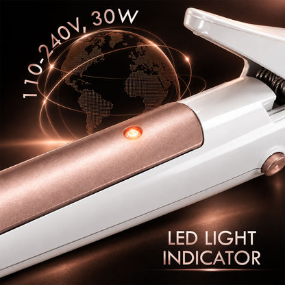 PowerPac 2 IN 1 Electric Hair Curler, Straightener with Quick heat up and neon indicator (PPH5092)