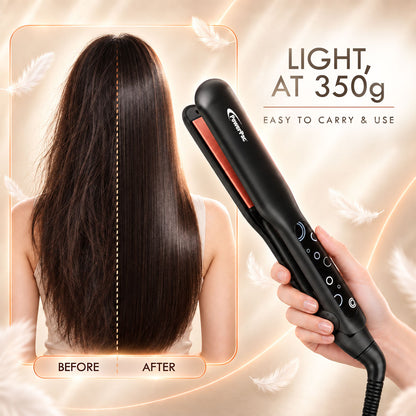 PowerPac Electric Hair Straightener with Quick heat up, 5 Temperature settings & neon indicator (PPH5130A)