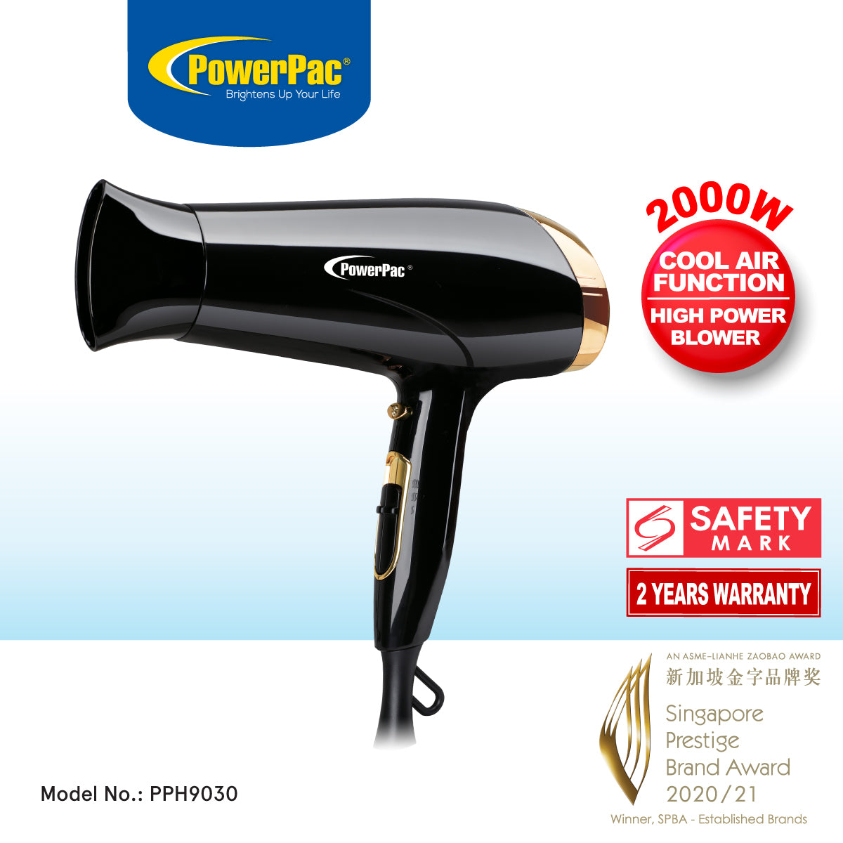 Hair Dryer with cool air, High Speed  Hair Dryer, Prefessional Hair Dryer 2000W (PPH9030)