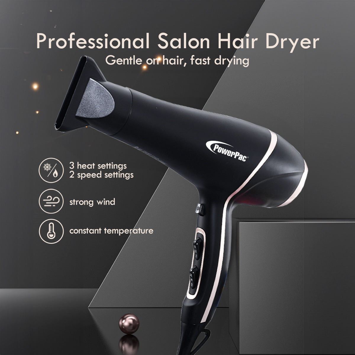 DC High Speed Hair Dryer with cool air, Professional Hair Dryer, 2300W (PPH9030A)