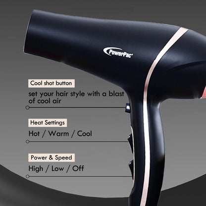 DC High Speed Hair Dryer with cool air, Professional Hair Dryer, 2300W (PPH9030A)