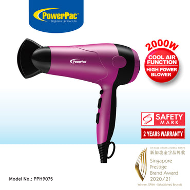 Hair Dryer With Cool Air High Speed  Hair Dryer, Prefessional Hair Dryer 2000W (PPH9075)