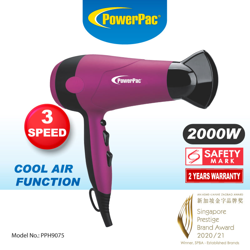 Hair Dryer With Cool Air High Speed  Hair Dryer, Prefessional Hair Dryer 2000W (PPH9075)