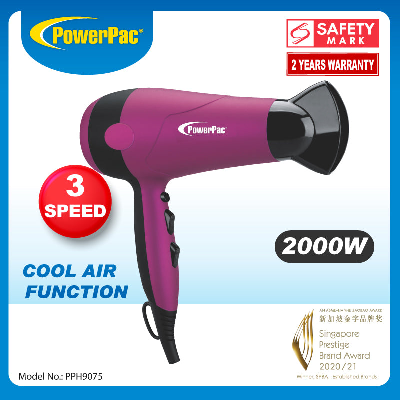 Hair Dryer With Cool Air High Speed  Hair Dryer, Prefessional Hair Dryer 2000W (PPH9075)