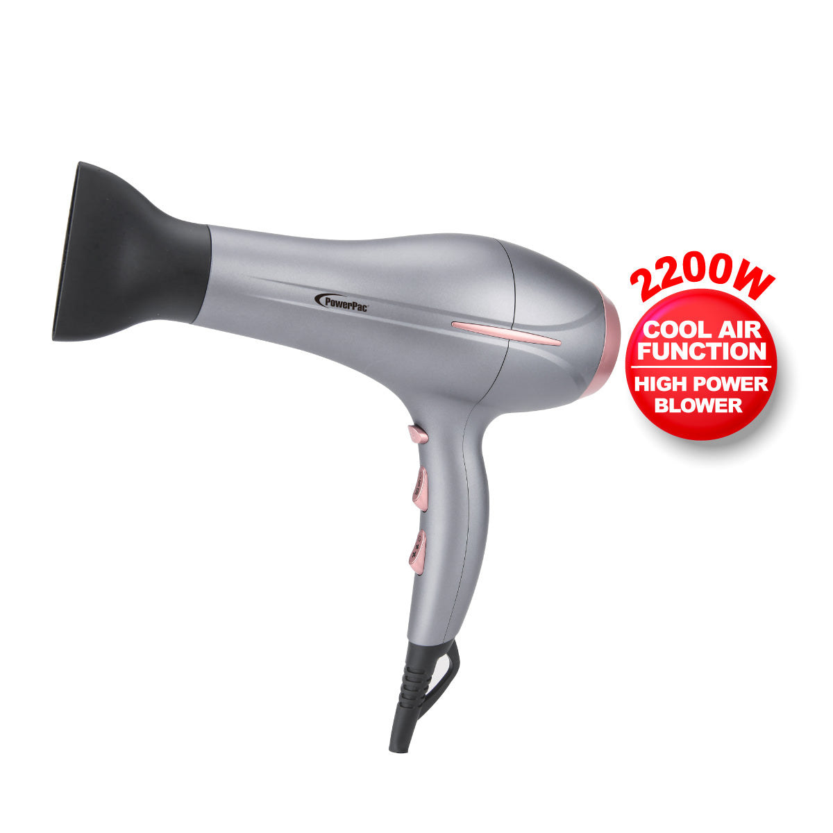 DC High Speed Hair Dryer with cool air, Professional Hair Dryer, 2200W (PPH9075A)