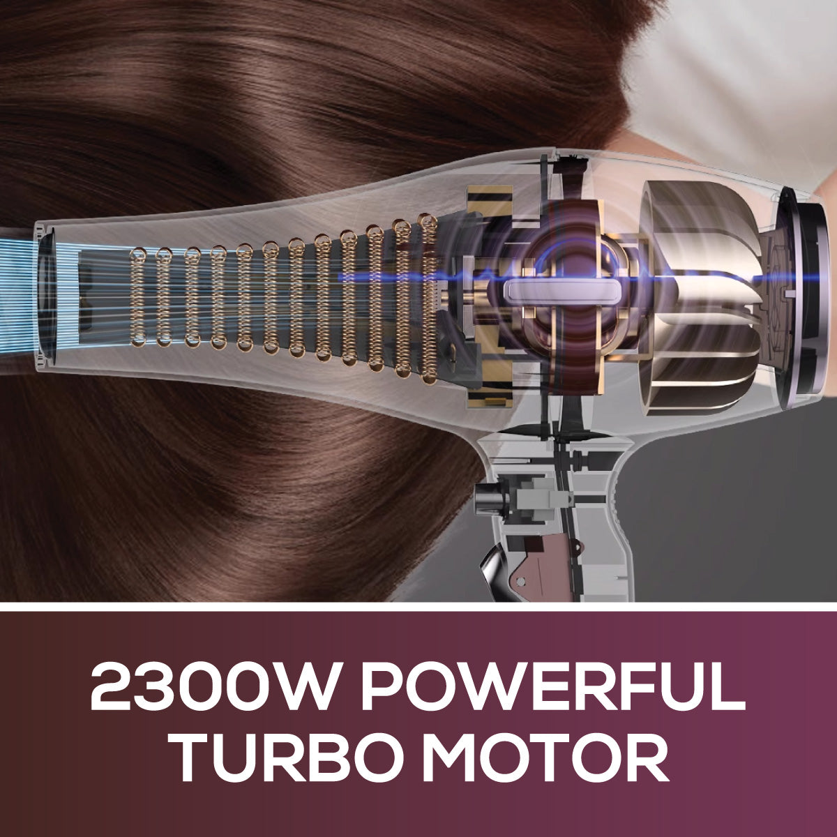 DC High Speed Hair Dryer with cool air, Professional Hair Dryer, 2200W (PPH9075A)