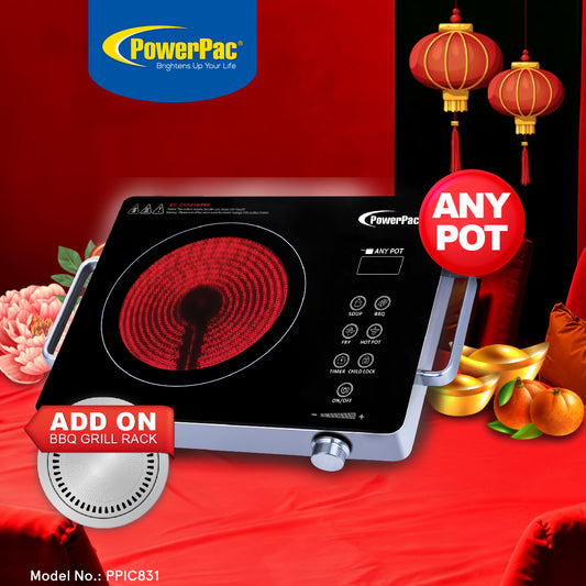 Ceramic Cooker Infrared Cooker , BBQ Plate Grill (Any Pot) 2000 Watts (PPIC831+Plate)