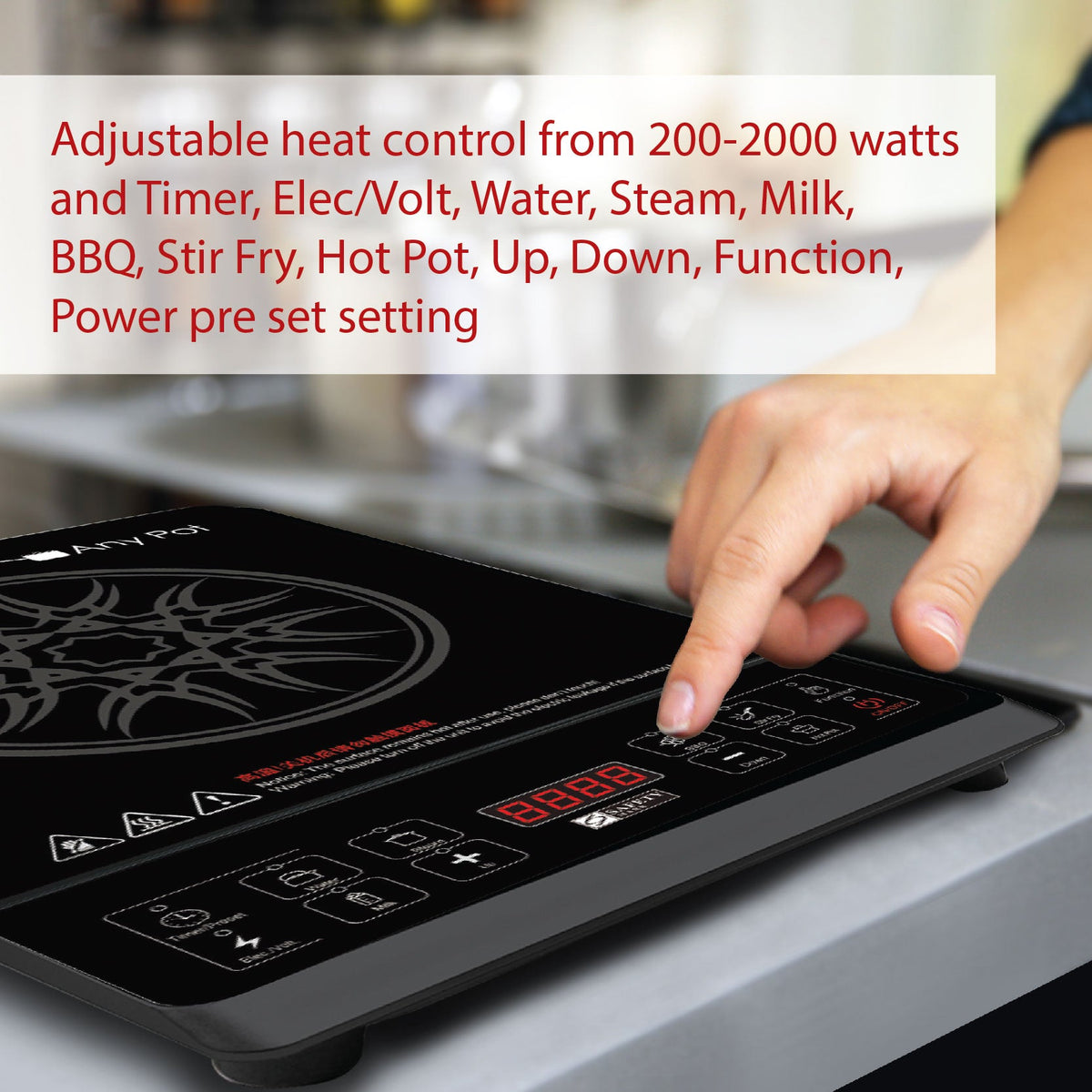 Ceramic Cooker (Any Pot) 2000 Watts (PPIC832) - PowerPacSG