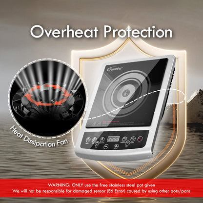 Induction Cooker Steamboat with Stainless Steel Pot + Stainless Steel Steamer (PPIC848+ Steamer)