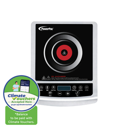 [CLIMATE VOUCHER $400] Induction Cooker, 7 Preset Functions, 1800W (PPIC848ANP)