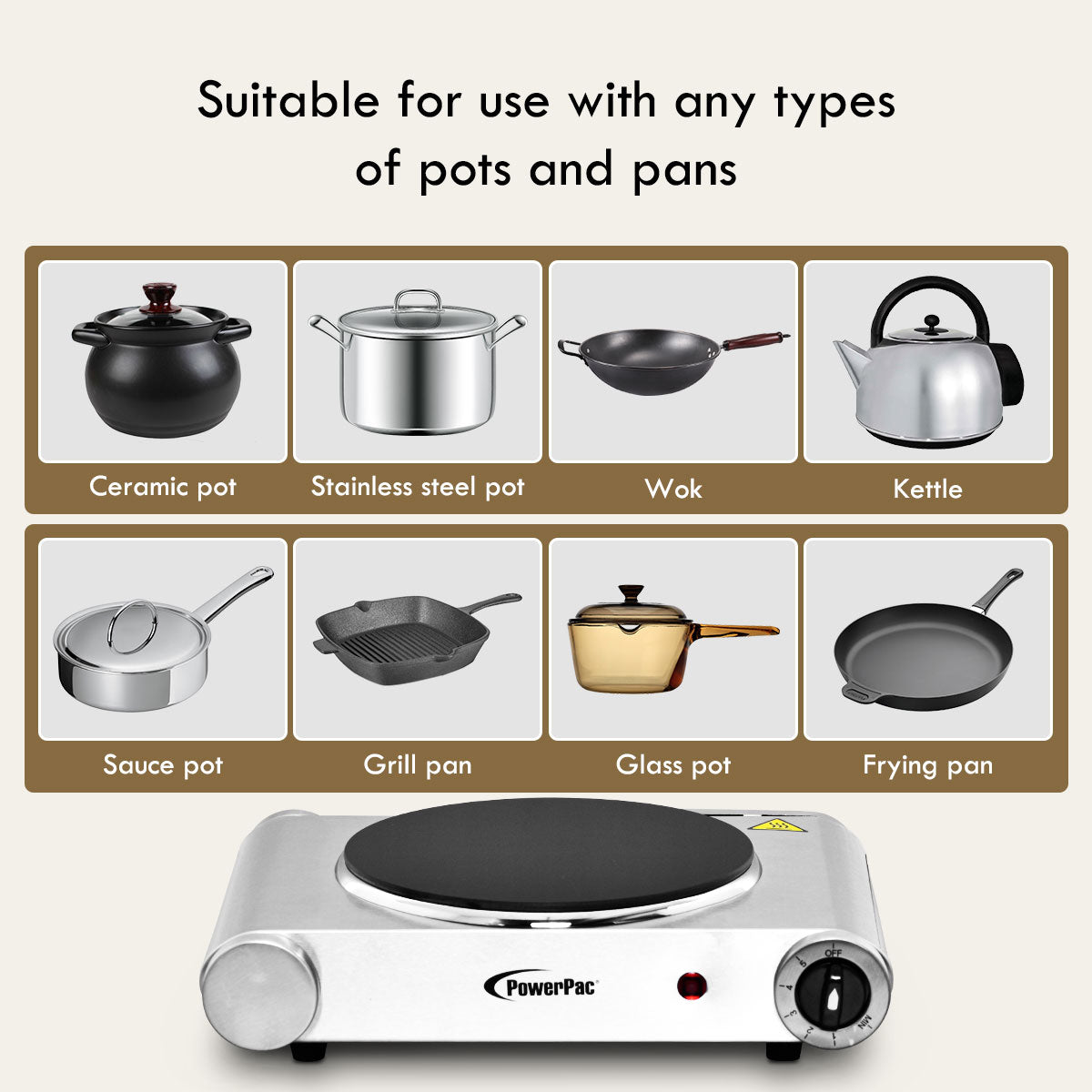 Single Stove, Ceramic Cooker, Infrared Cooker, Any Pot Cooker 1250W (PPIC861)