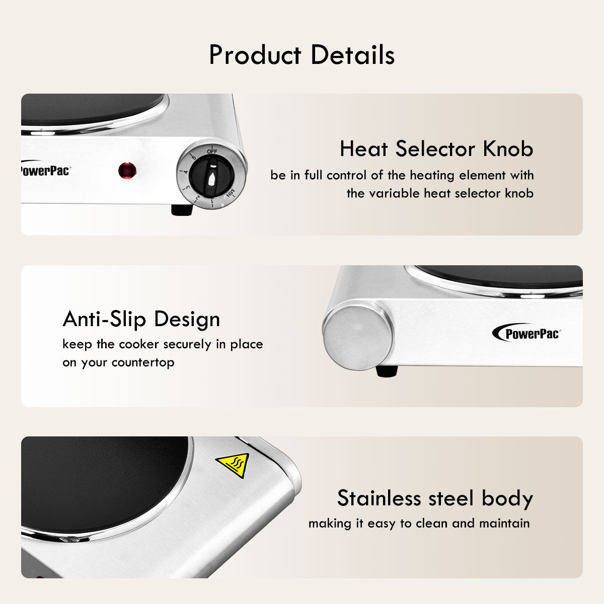 Single Stove, Ceramic Cooker, Infrared Cooker, Any Pot Cooker 1250W (PPIC861)