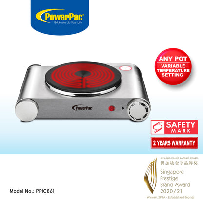 Single Stove, Ceramic Cooker, Infrared Cooker, Any Pot Cooker 1250W (PPIC861)