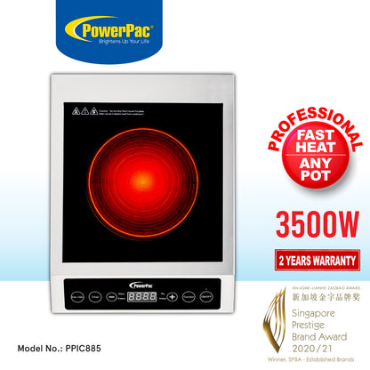PowerPac Ceramic Cooker (Professional), High Power Ceramic Cooker, Fast Heat Ceramic Cooker 3500W (PPIC885)
