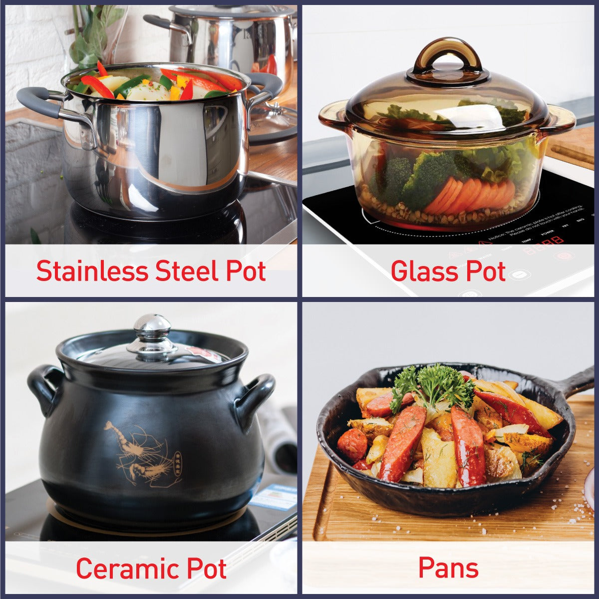 PowerPac Ceramic Cooker (Professional), High Power Ceramic Cooker, Fast Heat Ceramic Cooker 3500W (PPIC885)